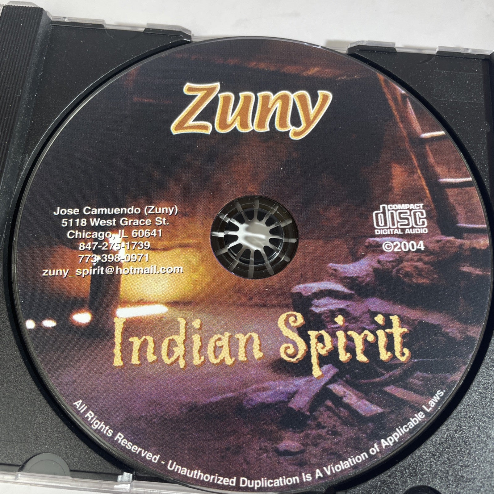 ZUNY - Indian Spirit - CD - Very Good Condition Modern Midwest Native American