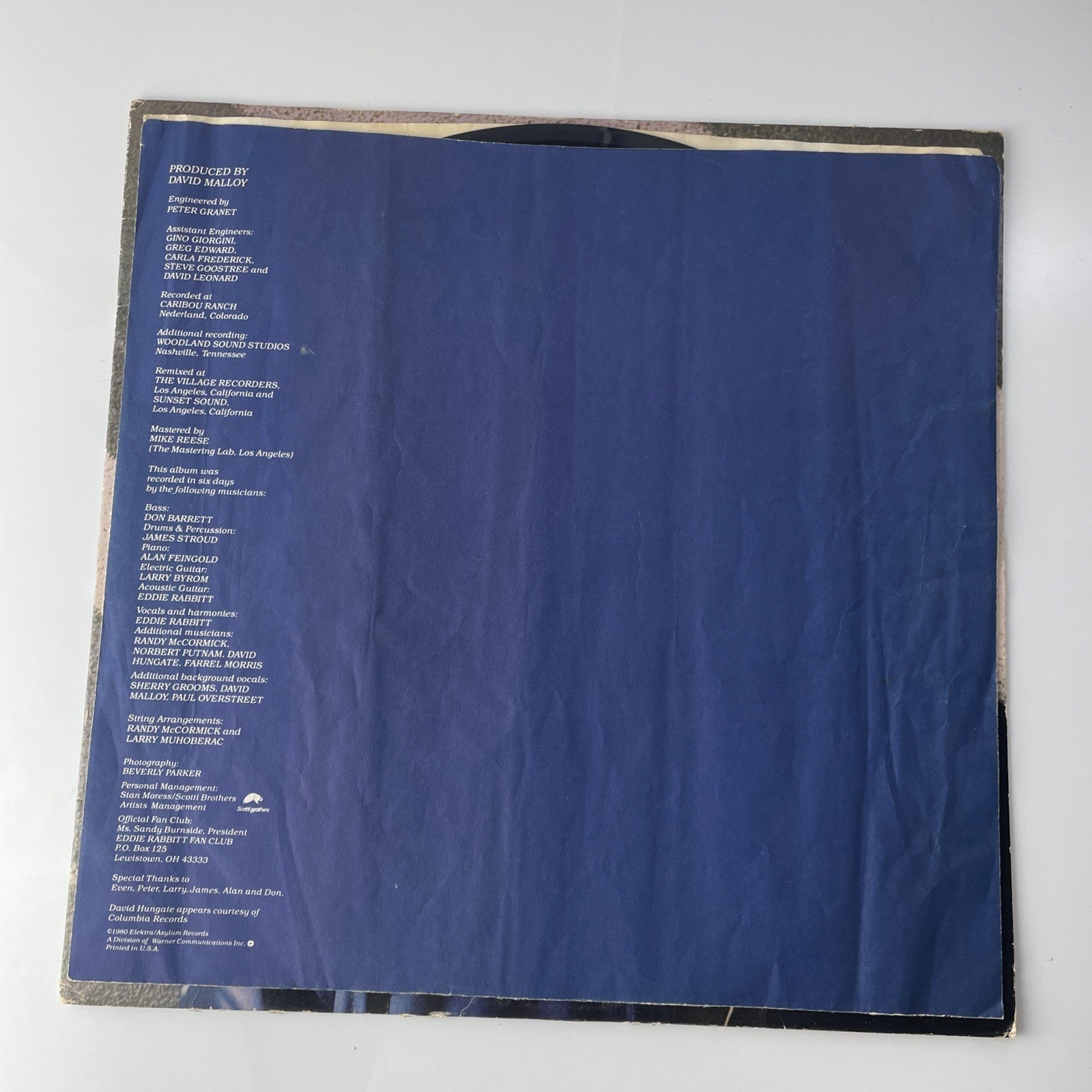 Eddie Rabbitt Horizon LP 6E-276 Vinyl 1980s Rock Folk Country Vintage