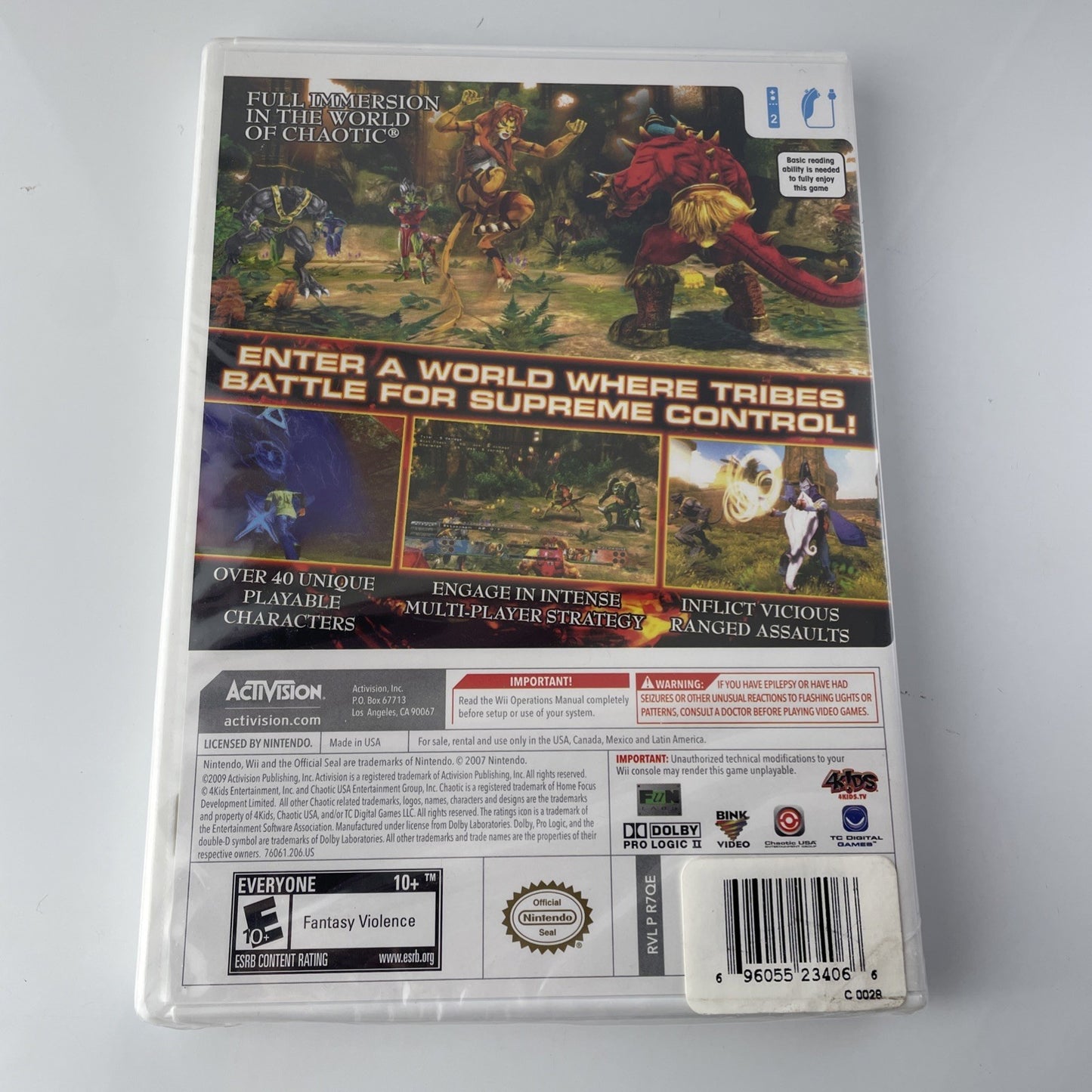 Chaotic: Shadow Warriors (Nintendo Wii, 2009) BRAND NEW FACTORY SEALED