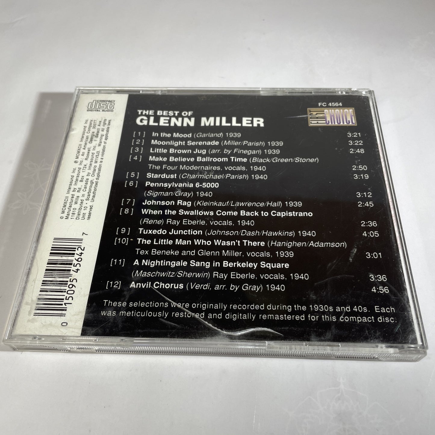 Glenn Miller - The Best of Glenn Miller [1992 Remastered Compilation] [Used CD]