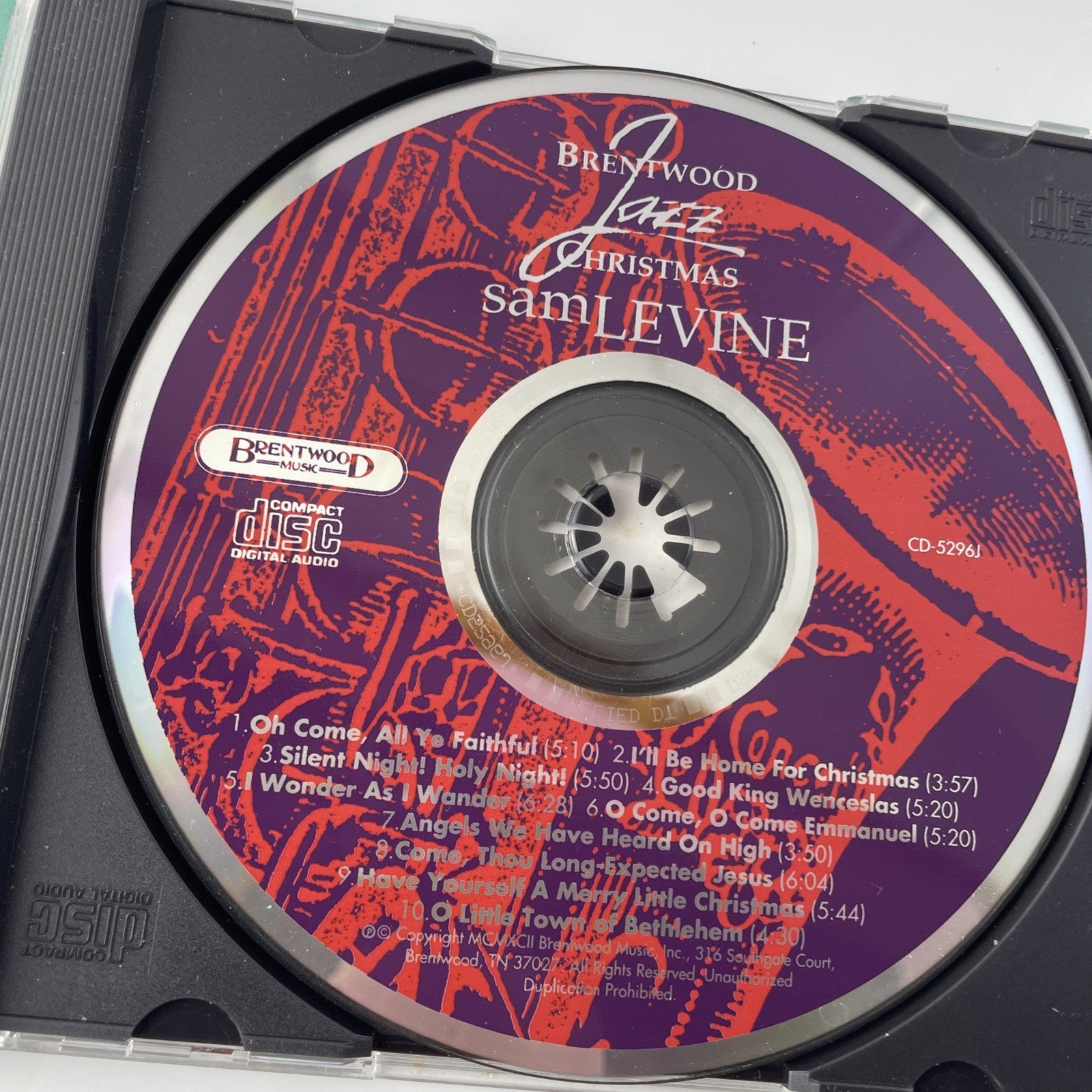 Sam Levine - Brentwood Jazz Christmas ( CD - 1992 - Brentwood Jazz CD-5296J) CCM