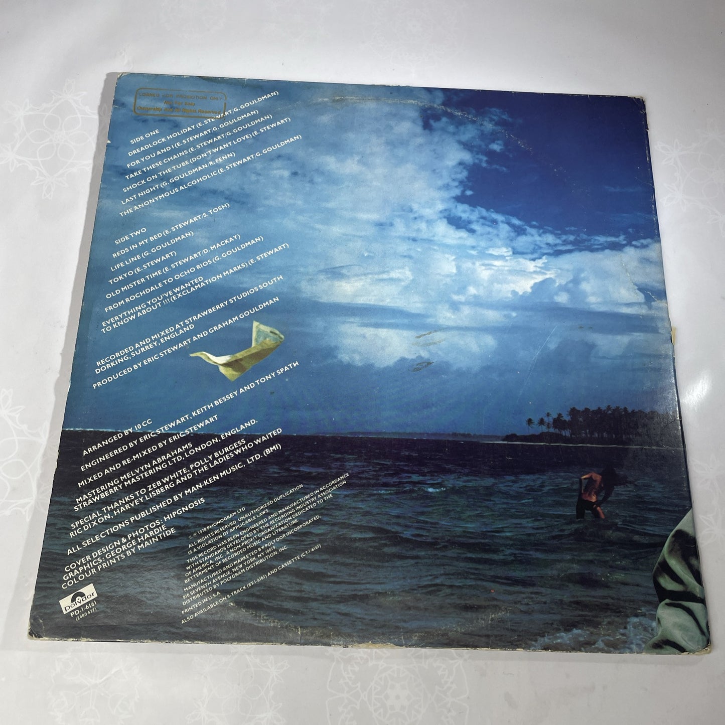 Promo 10cc Bloody Tourists Vinyl LP Polydor 1978 Rock Gatefold Dreadlock Holiday