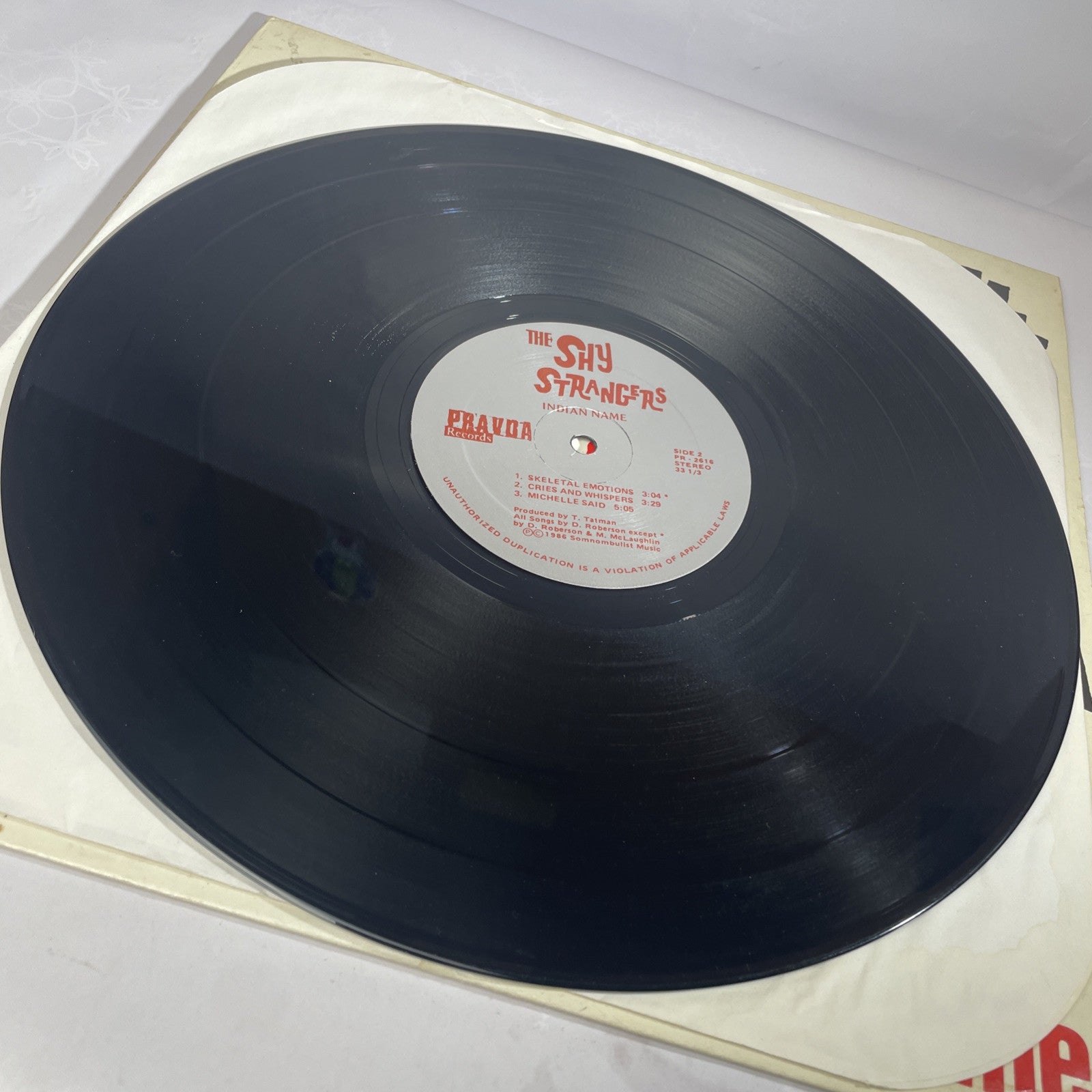 The Shy Strangers Indian Name LP Pravda 1986 VG+ Midwest 80s Alt Punk Rock Rare