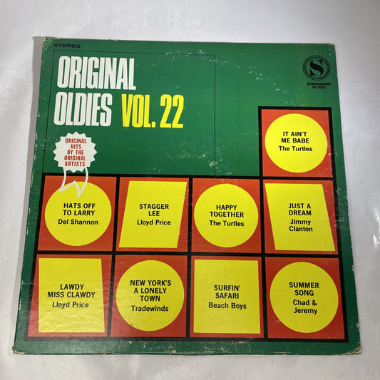Original Oldies Vol 22 LP Springboard Vinyl Rock Soul RnB Compilation VG Rare