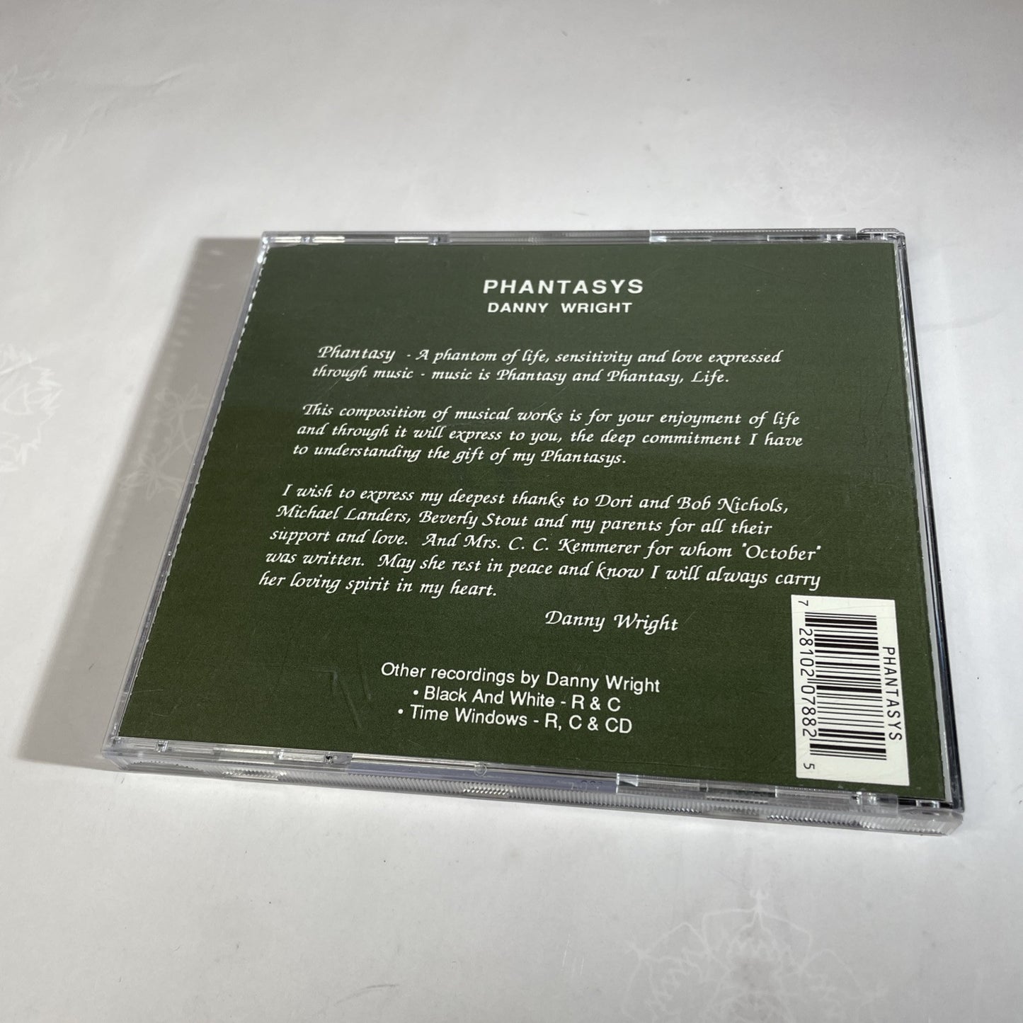 Danny Wright Phantasys CD 1988 New Age Music - Classical Piano Compositions