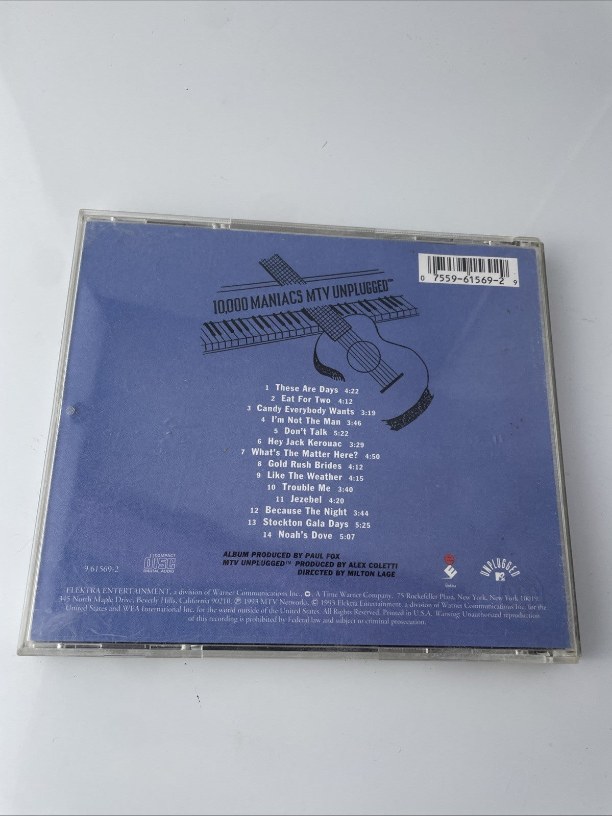 MTV Unplugged by 10,000 Maniacs (CD, 1993)  Elektra Entertainment