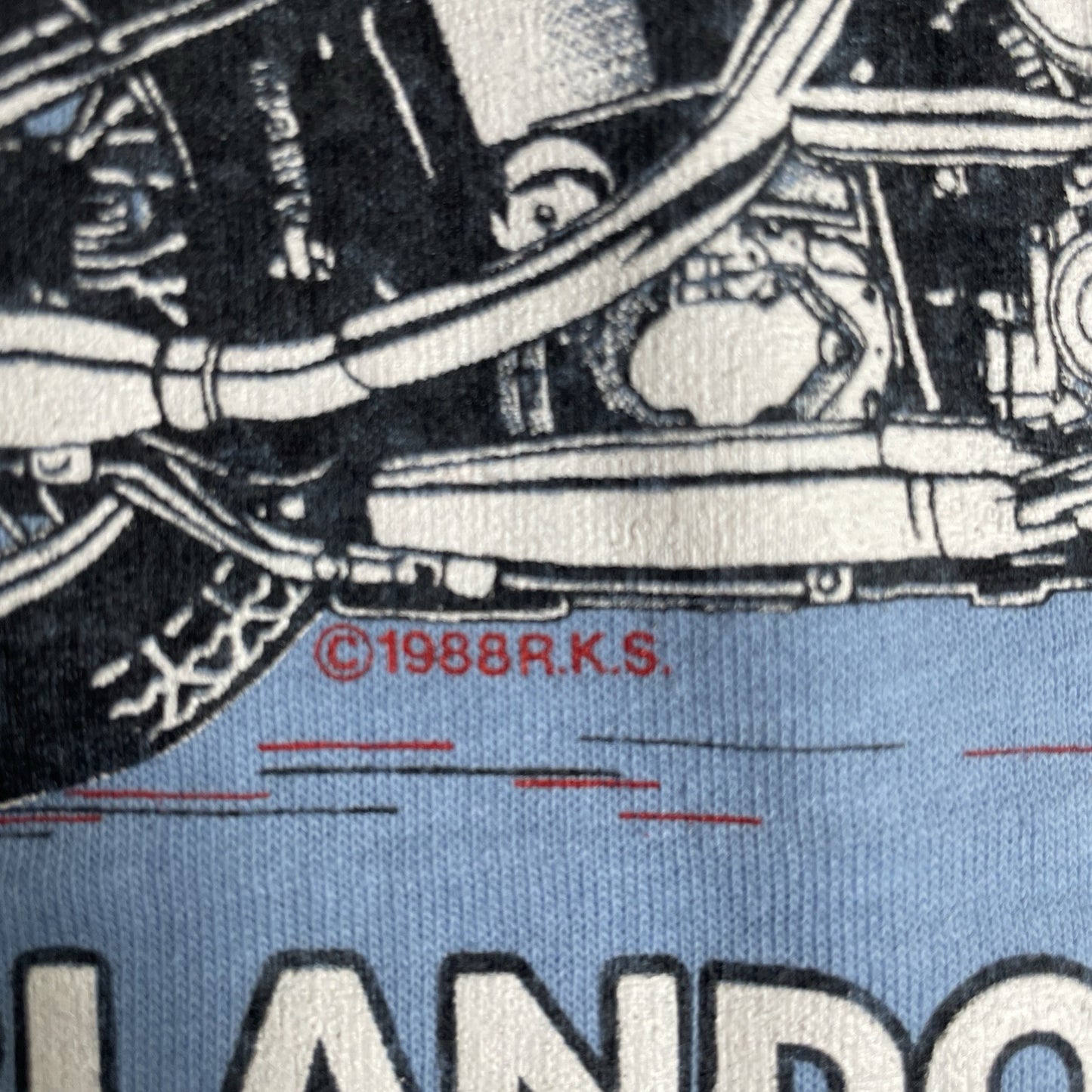 Harley Davidson vintage 80s M t shirt Dick Farmer's Orlando Florida Blue