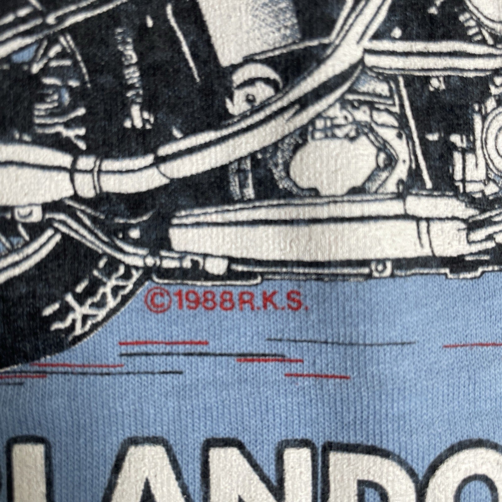 Harley Davidson vintage 80s M t shirt Dick Farmer's Orlando Florida Blue